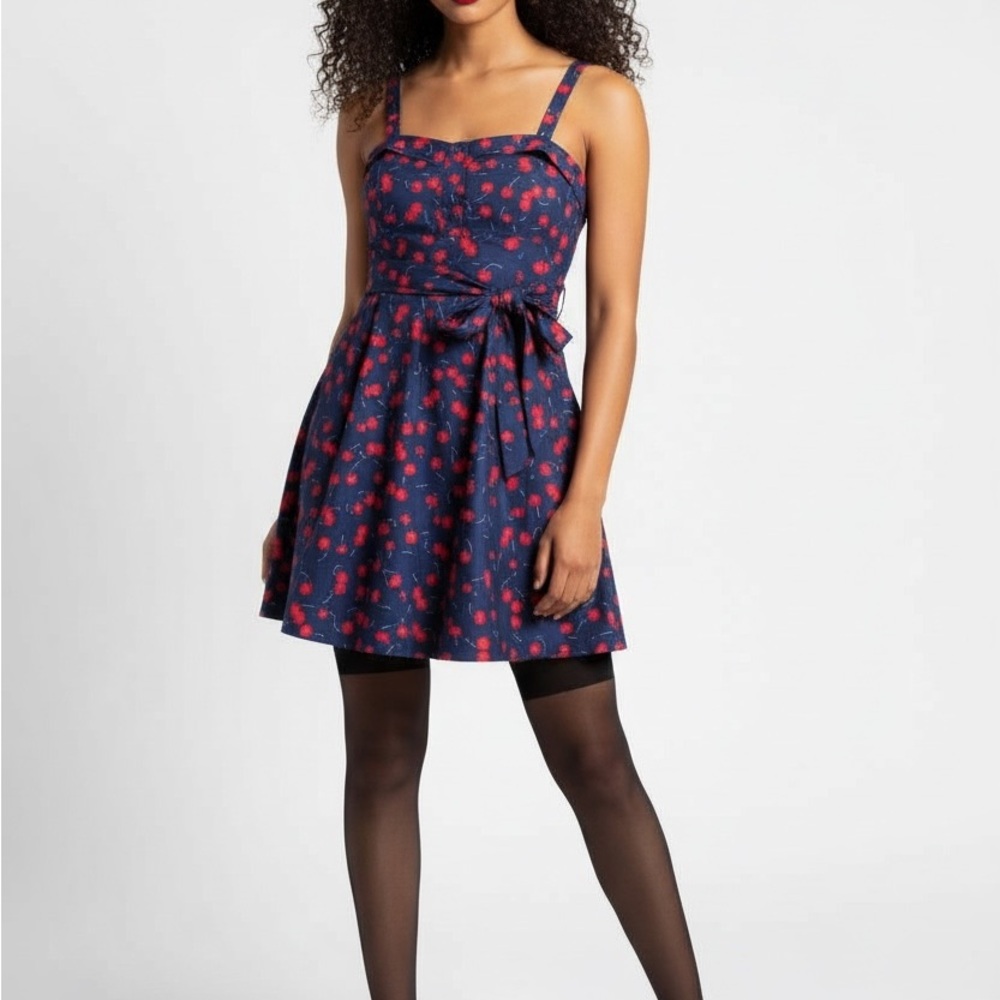 Pinup rockabilly dress large cherry new nwt